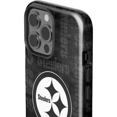NFL Pittsburgh Steelers Black & White iPhone 15 Pro Max Impact Case