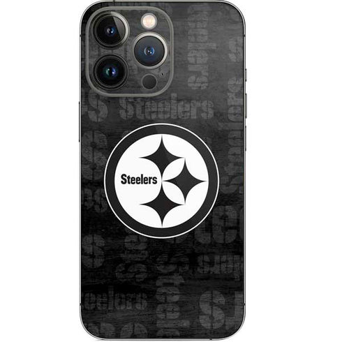 NFL Pittsburgh Steelers Black & White iPhone 14 Pro Skin