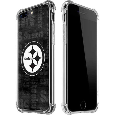 NFL Pittsburgh Steelers Black & White iPhone 7/8 Plus Clear Case