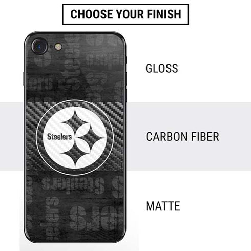 NFL Pittsburgh Steelers Black & White iPhone SE (2nd & 3rd Gen) Skin