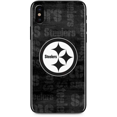 NFL Pittsburgh Steelers Black & White iPhone X Skin