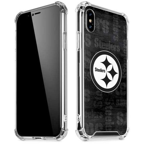 NFL Pittsburgh Steelers Black & White iPhone X/XS Clear Case