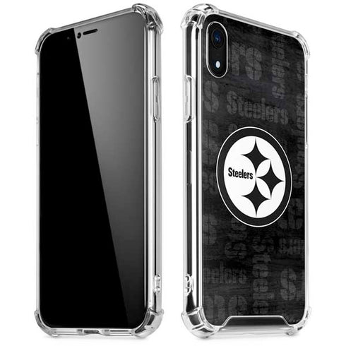NFL Pittsburgh Steelers Black & White iPhone XR Clear Case