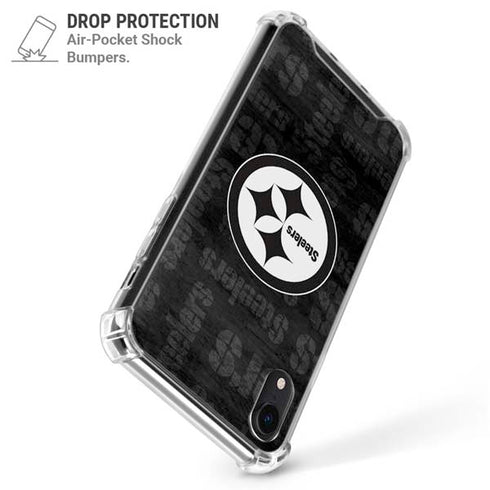 NFL Pittsburgh Steelers Black & White iPhone XR Clear Case