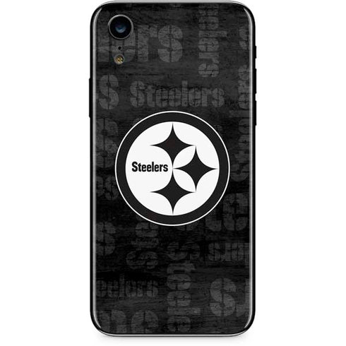 NFL Pittsburgh Steelers Black & White iPhone XR Skin
