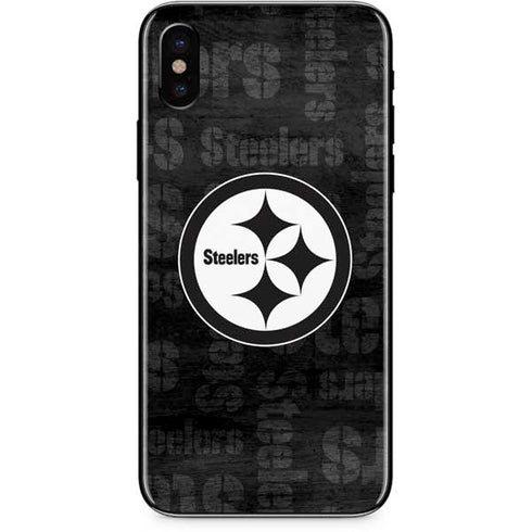 NFL Pittsburgh Steelers Black & White iPhone XS Skin