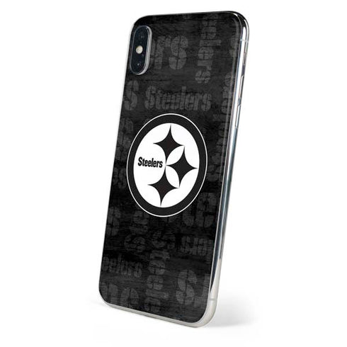 NFL Pittsburgh Steelers Black & White iPhone XS Skin