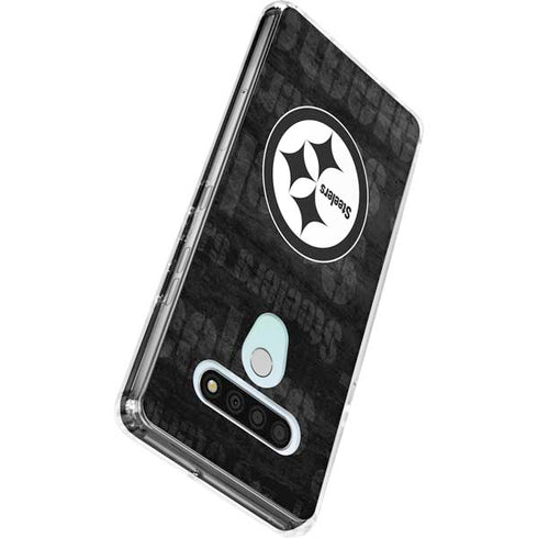NFL Pittsburgh Steelers Black & White LG Stylo 6 Clear Case