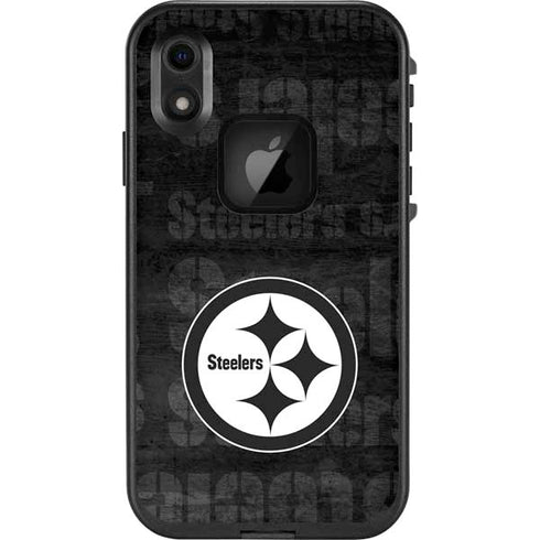 NFL Pittsburgh Steelers Black & White LifeProof Fre iPhone Skin