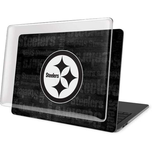 NFL Pittsburgh Steelers Black & White MacBook Pro 15in (2016-19) Case plus Skin