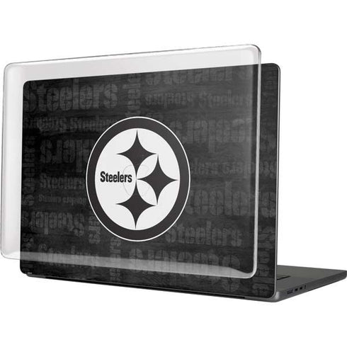 NFL Pittsburgh Steelers Black & White MacBook Pro 16in (2021-25) Case plus Skin