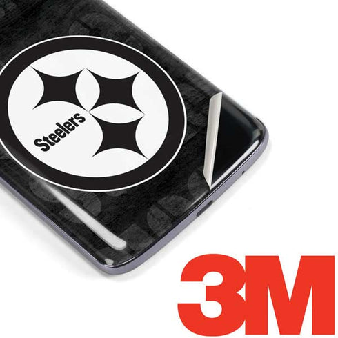 NFL Pittsburgh Steelers Black & White Moto E5 Plus Skin
