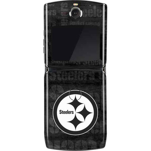 NFL Pittsburgh Steelers Black & White Motorola RAZR Skin