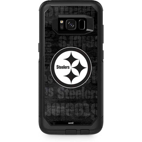NFL Pittsburgh Steelers Black & White Otterbox Commuter Galaxy Skin