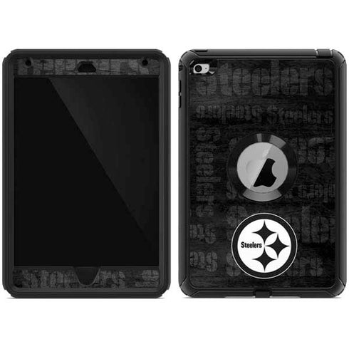 NFL Pittsburgh Steelers Black & White Otterbox Defender iPad Skin
