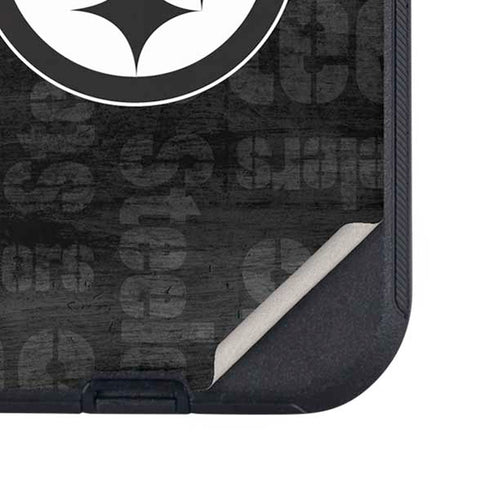 NFL Pittsburgh Steelers Black & White Otterbox Defender iPhone Skin