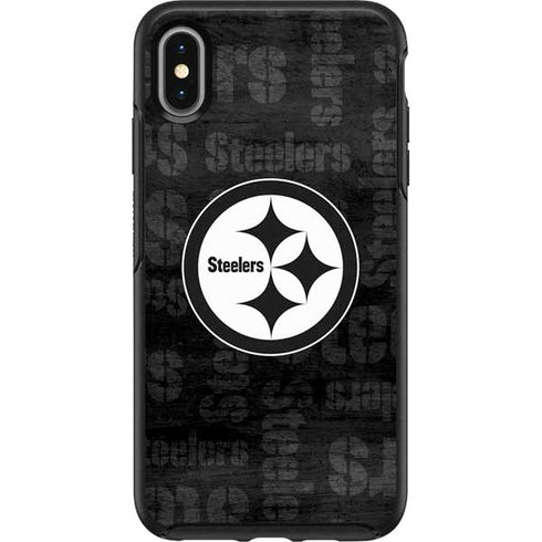 NFL Pittsburgh Steelers Black & White Otterbox Symmetry iPhone Skin