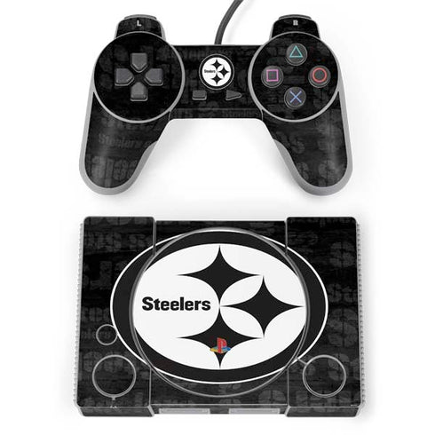 NFL Pittsburgh Steelers Black & White PlayStation Classic Bundle Skin