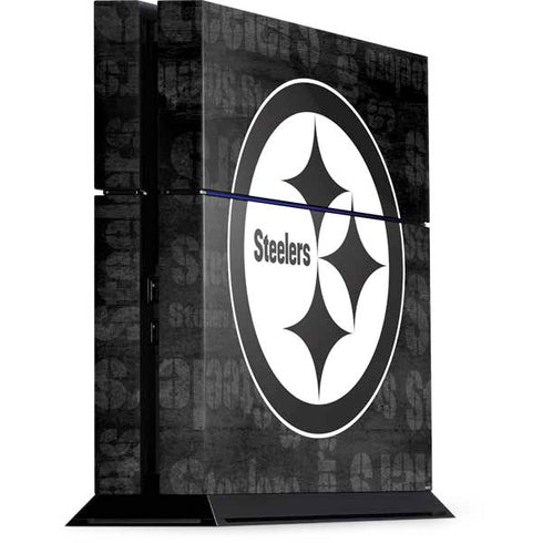 NFL Pittsburgh Steelers Black & White PS4 Console Skin