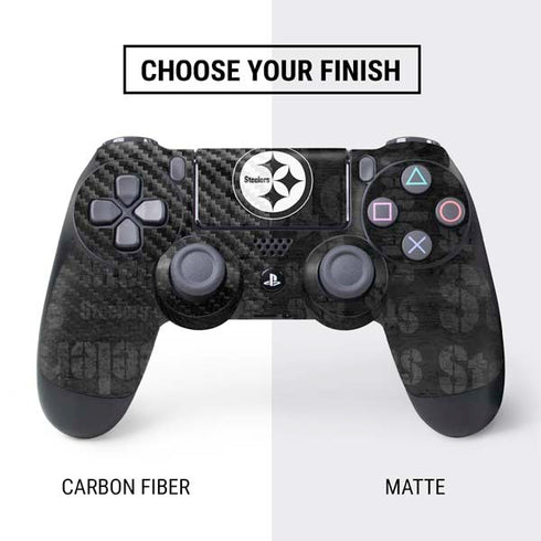 NFL Pittsburgh Steelers Black & White PS4 Controller Skin