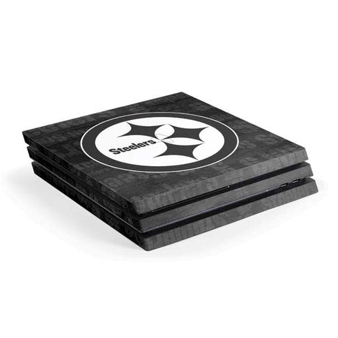 NFL Pittsburgh Steelers Black & White PS4 Pro Console Skin