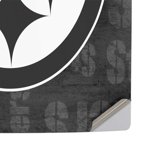 NFL Pittsburgh Steelers Black & White PS5 Console Skin