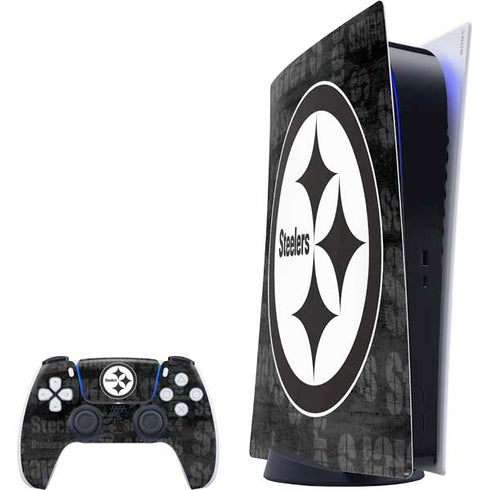NFL Pittsburgh Steelers Black & White PS5 Digital Edition Bundle Skin