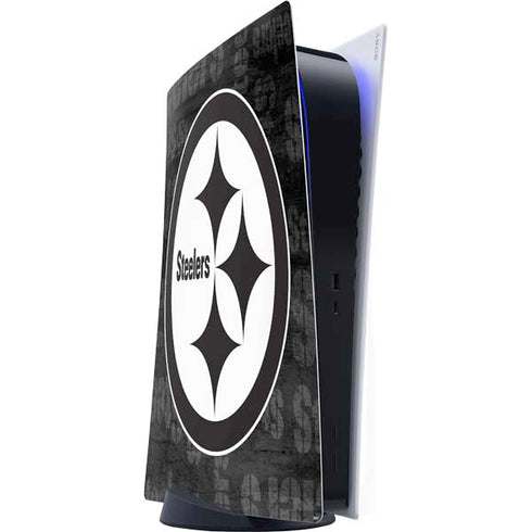 NFL Pittsburgh Steelers Black & White PS5 Digital Edition Console Skin