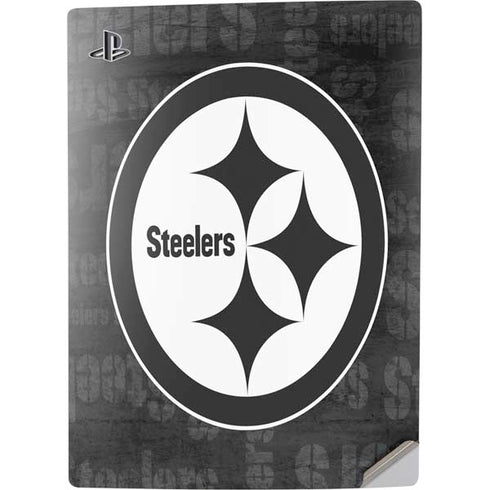 NFL Pittsburgh Steelers Black & White PS5 Digital Edition Console Skin