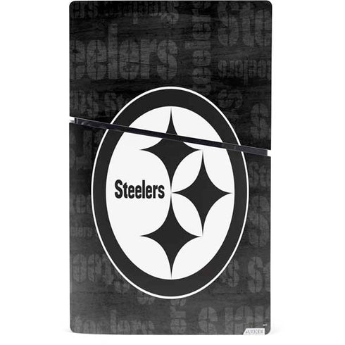 NFL Pittsburgh Steelers Black & White PS5 Slim Digital Edition Bundle Skin