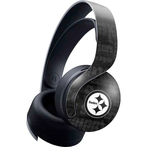 NFL Pittsburgh Steelers Black & White PULSE 3D Wireless Headset for PS5 Skin