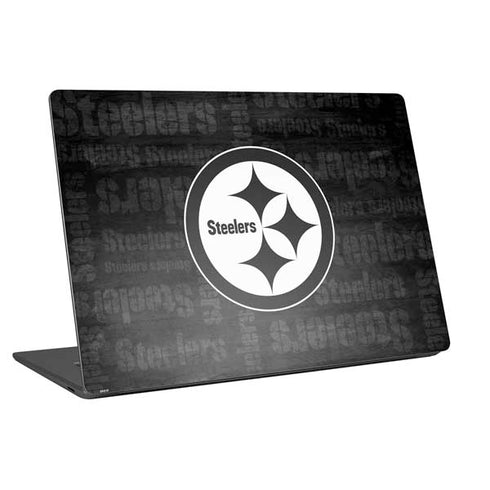 NFL Pittsburgh Steelers Black & White Universal Laptop 12in (9.8 x 6.8in) Skin