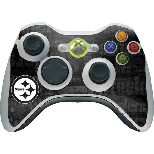 NFL Pittsburgh Steelers Black & White Xbox 360 Wireless Controller Skin
