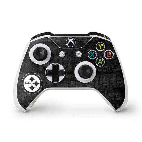 NFL Pittsburgh Steelers Black & White Xbox One S Controller Skin