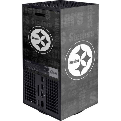 NFL Pittsburgh Steelers Black & White Xbox Series X Console Skin