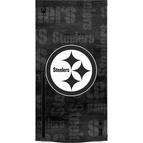 NFL Pittsburgh Steelers Black & White Xbox Series X Console Skin