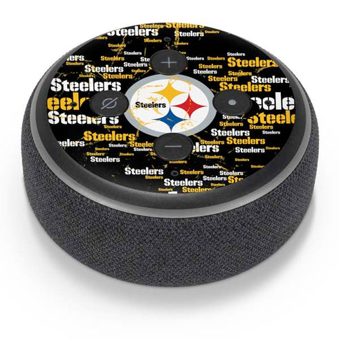 NFL Pittsburgh Steelers Black Blast Amazon Echo Dot Skin