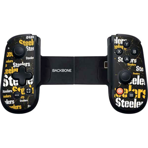 NFL Pittsburgh Steelers Black Blast Backbone One for iPhone Game Controller Skin