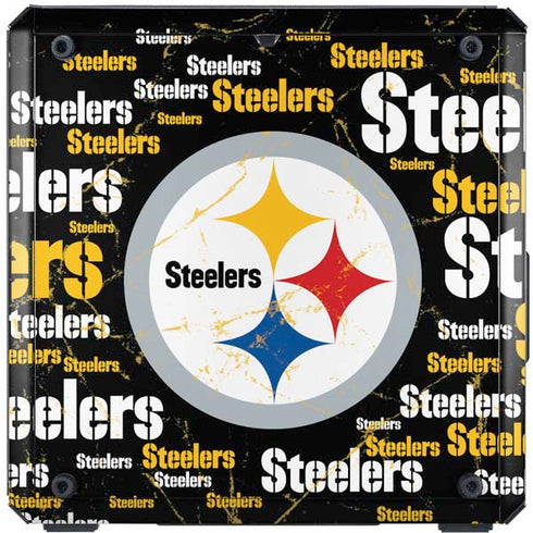 NFL Pittsburgh Steelers Black Blast Cooler Master MasterBox Q300L Mini Tower Skin