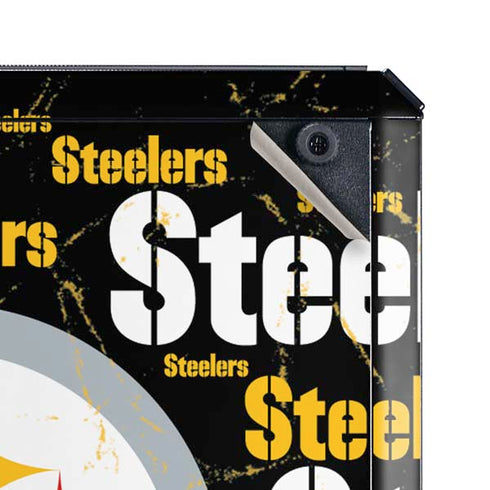 NFL Pittsburgh Steelers Black Blast Cooler Master MasterBox Q300L Mini Tower Skin