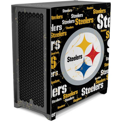 NFL Pittsburgh Steelers Black Blast Corsair 4000D Tempered Glass Mid-Tower ATX Case Skin