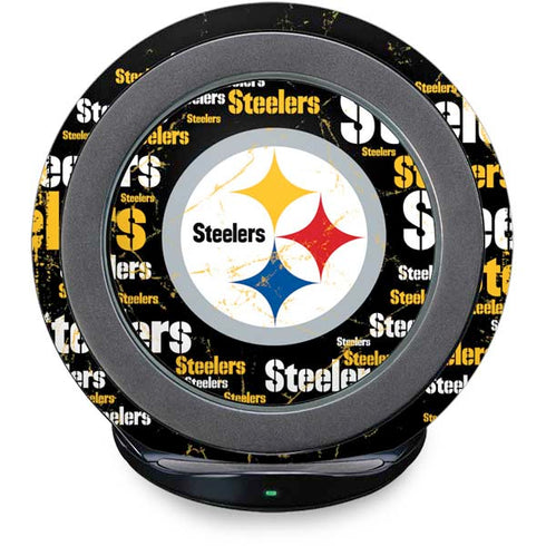 NFL Pittsburgh Steelers Black Blast Fast Charge Wireless Charging Stand Skin