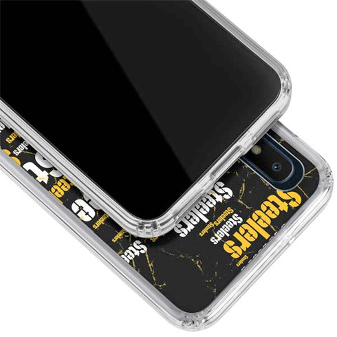 NFL Pittsburgh Steelers Black Blast Galaxy A10e Clear Case