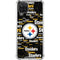 NFL Pittsburgh Steelers Black Blast Galaxy A12 Clear Case