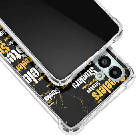 NFL Pittsburgh Steelers Black Blast Galaxy A13 5G Clear Case