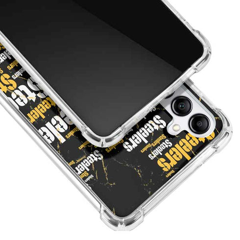 NFL Pittsburgh Steelers Black Blast Galaxy A14 5G Clear Case