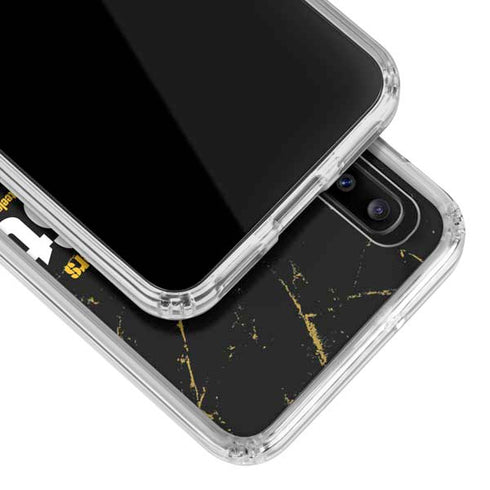 NFL Pittsburgh Steelers Black Blast Galaxy A20 Clear Case