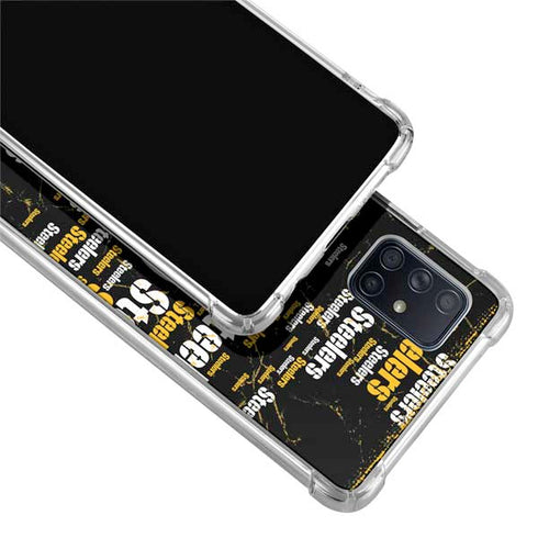 NFL Pittsburgh Steelers Black Blast Galaxy A71 5G Clear Case