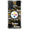 NFL Pittsburgh Steelers Black Blast Galaxy A72 5G Clear Case