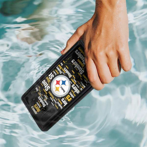 NFL Pittsburgh Steelers Black Blast Galaxy Note 10 Waterproof Case